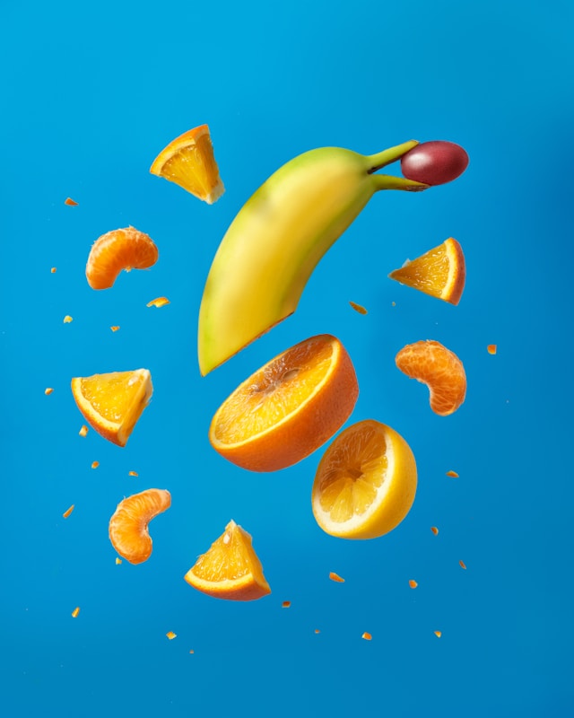 Cut up banana illustration