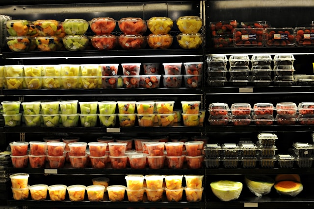 Supermarket shelves